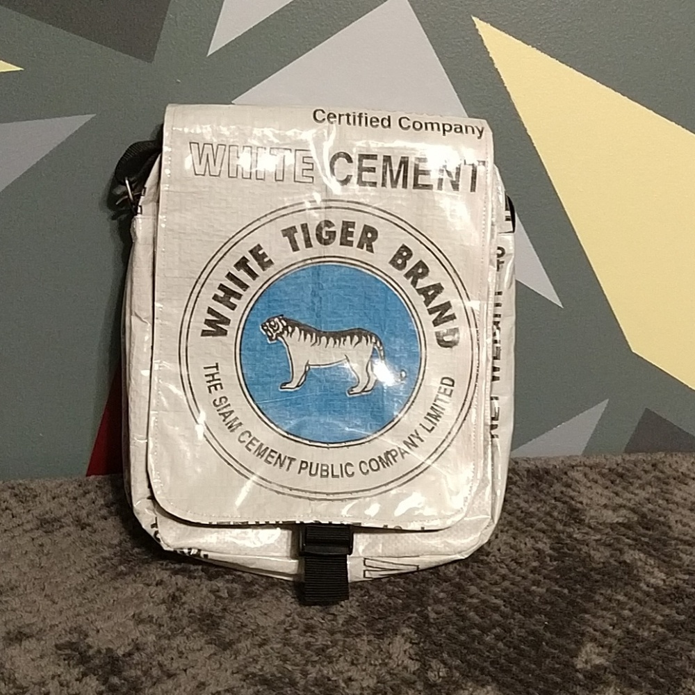 Angkor Recycled White Cement Messanger bag